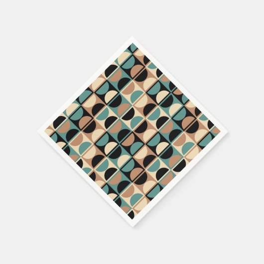 Modernes geometrisches Abstraktes Muster des Mitte Serviette (Ecke)