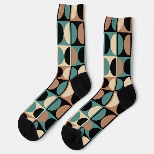 Modernes geometrisches Abstraktes Muster des Mitte Socken (Linkes Detail)