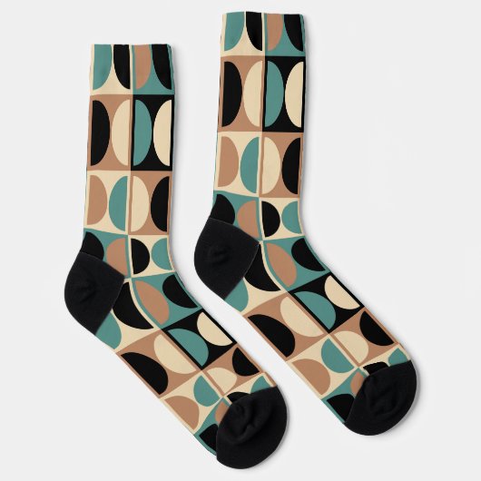 Modernes geometrisches Abstraktes Muster des Mitte Socken (Rechts)