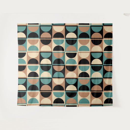 Modernes geometrisches Abstraktes Muster des Mitte Wandteppich (Vorderseite (Horizontal))