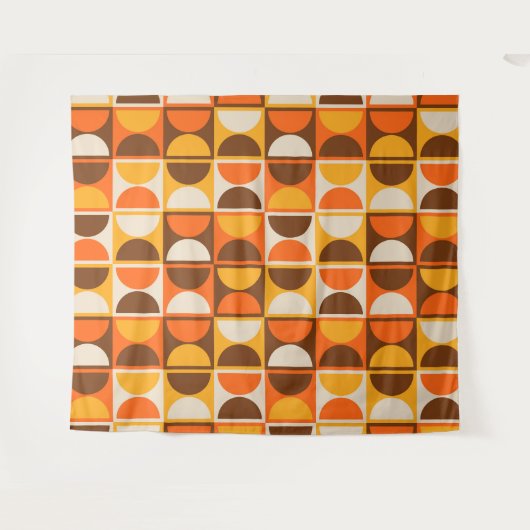 Modernes geometrisches Abstraktes Muster des Mitte Wandteppich (Vorderseite (Horizontal))