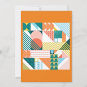 Modernes geometrisches Abstraktes Muster, fett Einladung (Vorderseite)