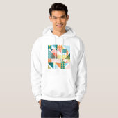 Modernes geometrisches Abstraktes Muster, fett Hoodie (Vorne ganz)