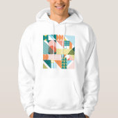 Modernes geometrisches Abstraktes Muster, fett Hoodie (Vorderseite)