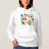 Modernes geometrisches Abstraktes Muster, fett Hoodie (Vorderseite)