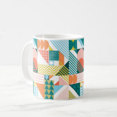 Modernes geometrisches Abstraktes Muster, fett Kaffeetasse (Vorderseite Links)