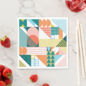 Modernes geometrisches Abstraktes Muster, fett Serviette (Beispiel)