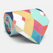 Modernes geometrisches abstraktes Muster Krawatte (Gerollt)