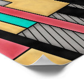 Modernes geometrisches Abstraktes Muster Poster (Ecke)