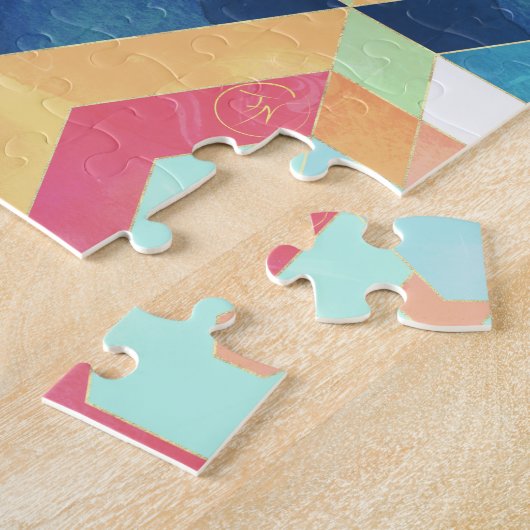 Modernes geometrisches abstraktes Muster Puzzle (Seite)