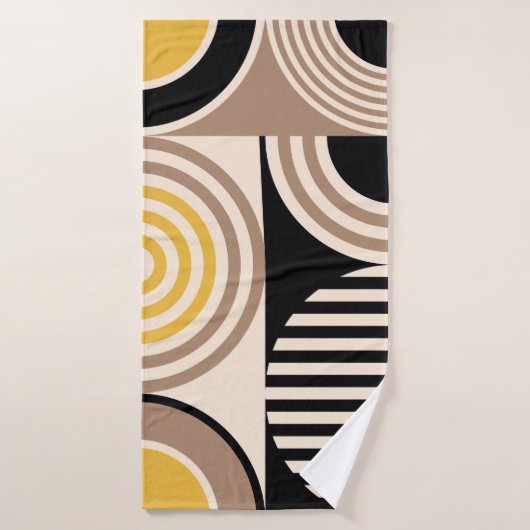 Modernes geometrisches abstraktes Muster. Vintages Badehandtuch (Badehandtuch)