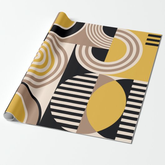 Modernes geometrisches abstraktes Muster. Vintages Geschenkpapier (Ungerollt)