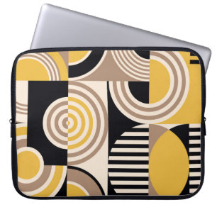 Modernes geometrisches abstraktes Muster. Vintages Laptopschutzhülle