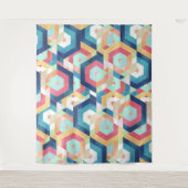 Modernes geometrisches abstraktes Muster Wandteppich (Vorderseite)