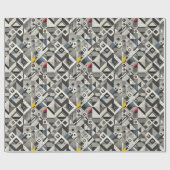 Modernes geometrisches Abstraktes Papiermuster Geschenkpapier (Flach)