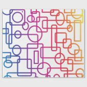 MODERNES GEOMETRISCHES ABSTRAKTES PATTER GESCHENKPAPIER (Flach)