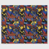 Modernes geometrisches afrikanisches amerikanische geschenkpapier (Flach)