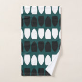 Modernes geometrisches Aquamarines Blauschwarz Badhandtuch Set (Handtuch)