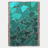 Modernes geometrisches Aquamarines Dreieck Decke (Vorderseite Vertikal)