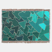 Modernes geometrisches Aquamarines Dreieck Decke (Vorderseite)