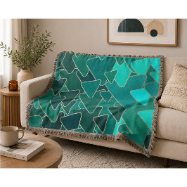Modernes geometrisches Aquamarines Dreieck Decke