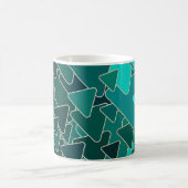 Modernes geometrisches Aquamarines Dreieck Kaffeetasse (Mittel)