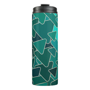 Modernes geometrisches Aquamarines Dreieck Thermosbecher