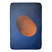 Modernes geometrisches Bath mat Bold Orange & Blue Badematte (Vorderseite Vertikal)