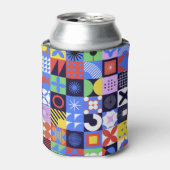Modernes geometrisches Bauhaus Neo-memphis Muster Dosenkühler (Kanne Vorderseite)