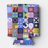 Modernes geometrisches Bauhaus Neo-memphis Muster Dosenkühler (Rückseite)