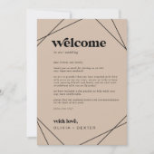 Modernes geometrisches Begrüßungsschreiben (Vorderseite)