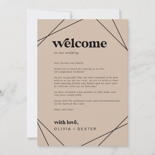 Modernes geometrisches Begrüßungsschreiben (Vorderseite)