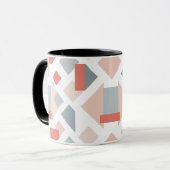 Modernes geometrisches Bild mit Formen und Farben Tasse (Vorderseite Links)