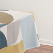 Modernes geometrisches blaues Gold Mitte des Jahrh Tischdecke (Beispiel)