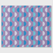 Modernes geometrisches, blaues und lila Muster Geschenkpapier (Flach)