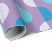 Modernes geometrisches, blaues und lila Muster Geschenkpapier (Rolleneckpunkt)
