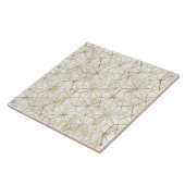 Modernes geometrisches Blume-Bild aus Gold und Mar Fliese (Seite)