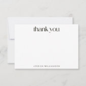 Modernes geometrisches braunes, benutzerdefinierte dankeskarte (Vorderseite)