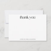 Modernes geometrisches Brautparty Dankeskarte (Vorderseite)