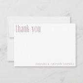 Modernes geometrisches Brautparty Dusty Lilac Dankeskarte (Vorderseite)