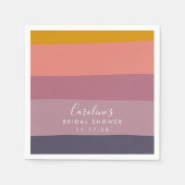 Modernes geometrisches Brautparty Dusty Lilac Serviette (Vorderseite)