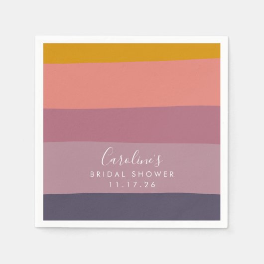 Modernes geometrisches Brautparty Dusty Lilac Serviette (Vorderseite)