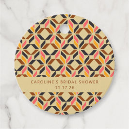 Modernes geometrisches Brautparty Geschenkanhänger