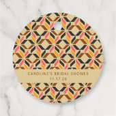 Modernes geometrisches Brautparty Geschenkanhänger (Rückseite)