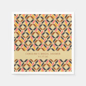 Modernes geometrisches Brautparty Serviette (Vorderseite)
