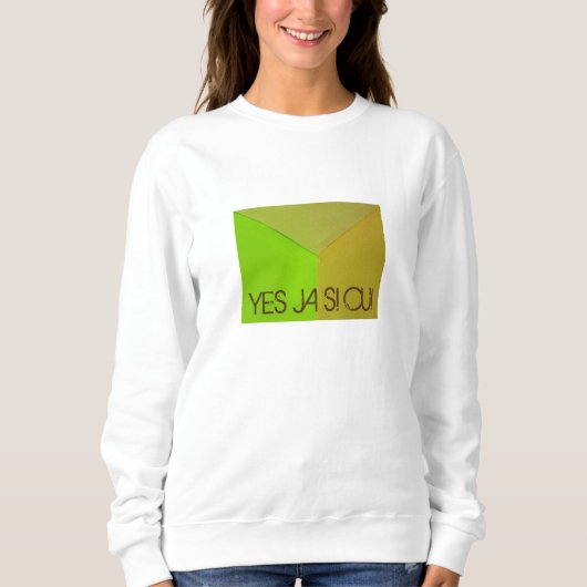 Modernes geometrisches Configurative Foto mit Sweatshirt (Vorderseite)
