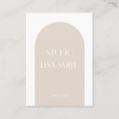 Modernes geometrisches Cream Blush Innendesign Visitenkarte (Vorderseite)