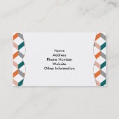 Modernes geometrisches Cube Gemustert Visitenkarte (Rückseite)