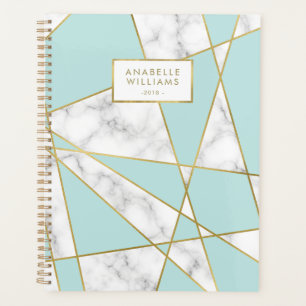 Modernes, geometrisches Design aus blauem Marmor u Planer