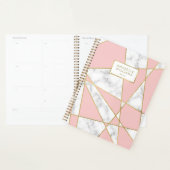 Modernes geometrisches Design aus rosa Marmor und Planer (Anzeige)